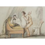 AFTER PAUL-MARC-JOSEPH CHENAVARD, 1807 - 1895, A SET OF FOUR MODERN EROTIC PRINTS Titled 'Head