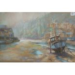 ROY STRINGFELLOW ,1921 - 2008, TWO PASTEL DRAWINGS Harbour scenes, signed, framed and glazed. (