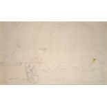 WILLIAM ANDERSON, SCOTTISH, 1757 - 1837, PENCIL SKETCH Marine, inscribed to reverse, unframed. (