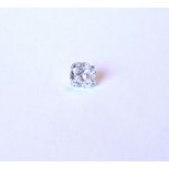 A SINGLE MODIFIED CUSHION CUT DIAMOND Complete with IGI certificate. (diamond weight 0.66ct) (