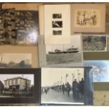 A COLLECTION OF 20TH CENTURY ASSORTED PHOTOGRAPHS Large format including funeral coat of King George