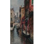 JALICK, 20TH CENTURY OIL ON CANVAS Venetian canal scene, signed and framed.