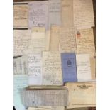A COLLECTION OF 19TH CENTURY AND LATER INDENTURES, LETTERS AND TELEGRAMS The telegrams, dated