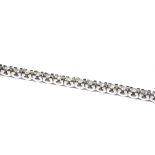 AN 18K WHITE GOLD BRACELET Set with 1.24ct diamonds. (17.5cm) weight approx 8gm. Colour H S2