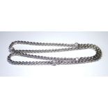 FOPE, AN 18CT WHITE GOLD AND DIAMOND 'FLEX IT' NECKLACE Fancy link chain interspersed with pavé