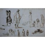 HON. HENRY RICHARD GRAVES, 1818 - 1882, A GROUP OF CARICATURES Figures inscribed 'Taken From Life in