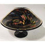 A LARGE 20TH CENTURY ITALIAN ART GLASS TAZZA BOWL Along with a collection of five 20th Century