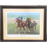 RICHARD STONE REEVES, A SET OF FIVE LIMITED EDITION COLOURED PRINTS The European Horserace of The