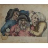 A COLLECTION OF EIGHT EARLY 19TH CENTURY HAND COLOURED ENGRAVINGS Caricatures by Tim Edwin Orme