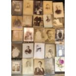 A COLLECTION OF TWENTY-FOUR VICTORIAN PHOTOGRAPHIC CABINET DE VISITE CARDS Various portraits. (