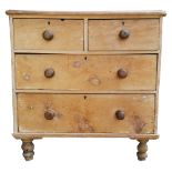 A VICTORIAN PINE CHEST Two short above two long drawers. (83cm x 47cm x 80cm)