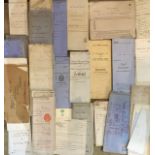 A COLLECTION OF 19TH CENTURY AND LATER INDENTURES AND WILLS Together with a handwritten letter