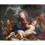 CARLO MARATTI OR MARATTA, CAMERANO, 1625 - 1713, ROME, 17TH CENTURY OIL ON CANVAS The Holy Family