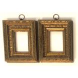 A PAIR OF 19TH/20TH CENTURY GILT PICTURE FRAMES. (13cm x 16cm)