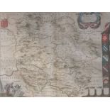 A COLLECTION OF FIVE MAPS TO INCLUDE, ROBERT MORDEN, AN ANTIQUE MAP OF SUSSEX Along with maps of