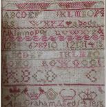 TWO 19TH CENTURY SAMPLERS One by Martha Trewent, dated 1849, with another by Ann Graham, dated 1815,