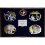 WESTMINSTER, A CASED SET OF FOUR LARGE GOLD PLATED COMMEMORATIVE MEDALLIONS, 'JUBILEE CELEBRATIONS