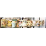 A COLLECTION OF NINETEEN VARIOUS ART DECO JUGS To include Burleigh, Arthur Wood, along with a