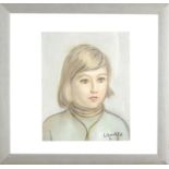 AN OIL ON BOARD PORTRAIT OF YOUNG GIRL Bearing signature and dated, framed and glazed. (sight 30cm x