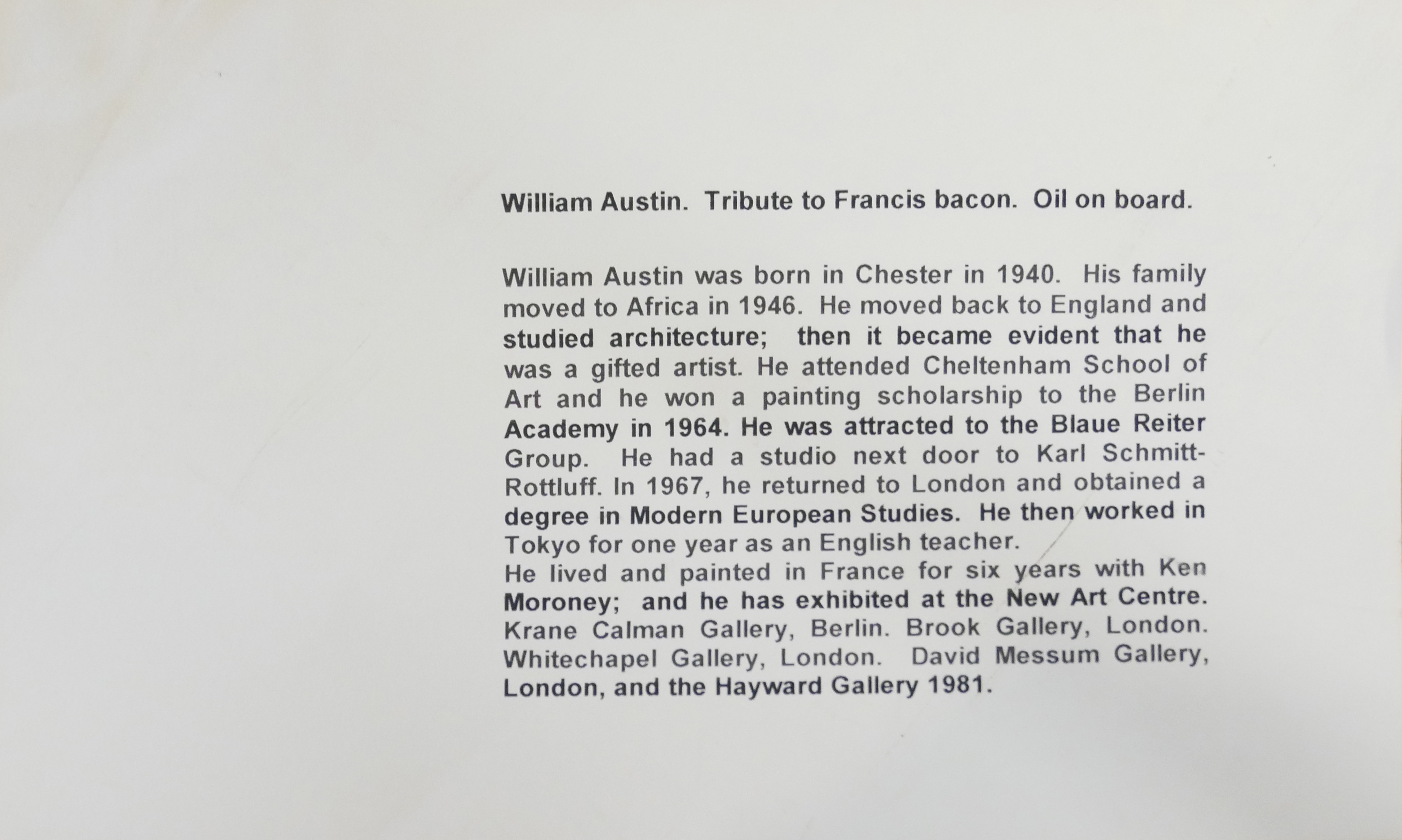 WILLIAM AUSTIN THREE WORKS To include an abstract city landscape, a seminude and disco scene, - Image 4 of 6