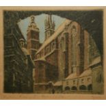 WLADYSLAW ZAKRZEWSKI,1903-1944, A COLLECTION OF THREE HAND COLOURED ETCHINGS Featuring 'The Old