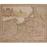 JOHAN CHRISTOPH WEIGEL, AN EARLY 18TH CENTURY HAND COLOURED ENGRAVING, MAP OF PRUSSIA Titled '