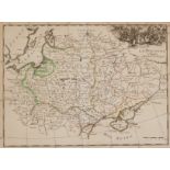 LE ROUGE, AN 18TH CENTURY HAND COLOURED ENGRAVING, MAP OF POLAND Titled 'La Pologne A Paris Ches