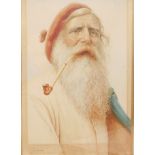 THE FISHERMAN OF SORRENTO, 1925, WATERCOLOUR PORTRAIT Bearing details verso, indistinctly signed,
