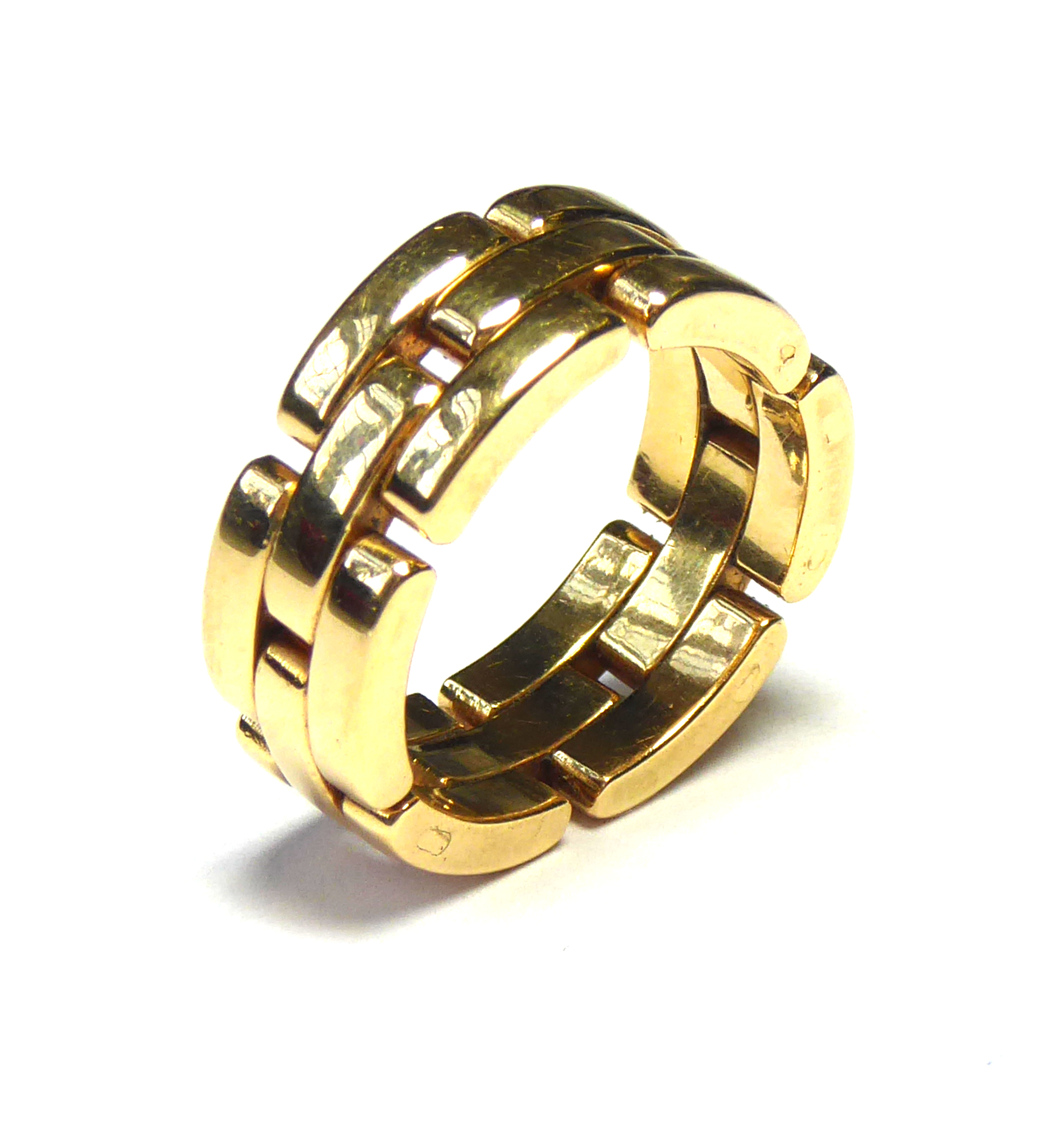CARTIER, 'MAILLON PANTHÈRE', AN 18CT GOLD GEOMETRIC FORM WEDDING BAND Marked to outer edge (size M/ - Image 2 of 10