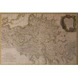 RIZZI ZANNONI, AN 18TH CENTURY HAND COLOURED ENGRAVING, MAP OF POLAND Titled 'Carte Generale De La