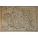 T. BOWEN, AN 18TH CENTURY HAND COLOURED ENGRAVING, MAP OF POLAND 'Exhibiting The Claims of Russia,