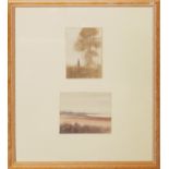 PETER HODSON, TWO FRAMED AND GLAZED WATERCLOURS Landscape views with figures, signed 'P. Hodson',