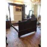 W. SNOWDON ROCHDALE, A RARE AND EXTENSIVE SOLID MAHOGANY SEVEN PIECE BEDROOM SUITE Comprising half