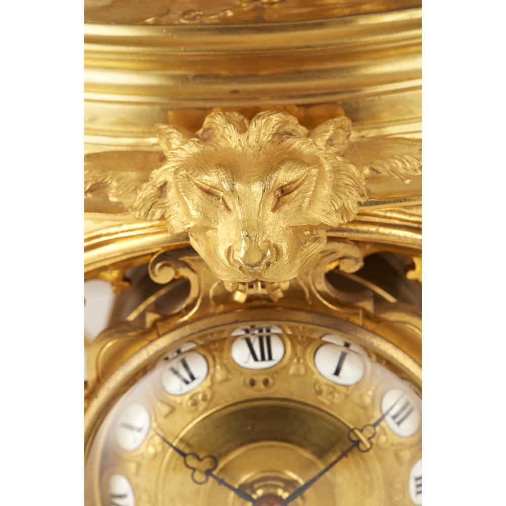 A NAPOLEON III ORMOLU THREE PIECE CLOCK GARNITURE The group after a model by Emile Herbert, the - Image 5 of 6