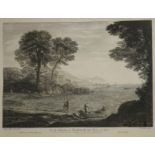 A COLLECTION OF TWELVE 18TH CENTURY BLACK AND WHITE ENGRAVINGS Landscape views, titled 'In The