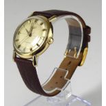 LONGINES AUTOMATIC, A VINTAGE GOLD PLATED GENT'S WRISTWATCH Circular gold tone dial with Arabic