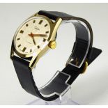 A GENTLEMEN'S TRAFALGAR SWISS MADE SELF WINDING GOLD PLATED WRISTWATCH, CIRCA 1970 Dial in matt