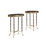 AFTER ADAM WEISWEILLER, A LATE 19TH CENTURY PAIR OF FINE FRENCH LOUIS XVI STYLE ACAJOU, BRASS, AND