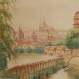 JOSEF MACH, AN EARLY 20TH CENTURY CONTINENTAL WATERCOLOUR, LANDSCAPE Signed lower right, dated 1940,