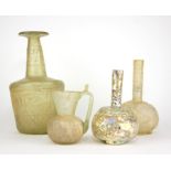 A SELECTION OF FOUR VARIOUS PERSIAN 10 TH CENTURY VASES All having iridescent gold palette and