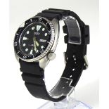 SEIKO AUTOMATIC, A VINTAGE STAINLESS STEEL GENTS WRISTWATCH Having a rotating black bezel, black