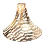 AN ART POTTERY CONICAL VASE Spiral decoration marked 'JP' to base. (approx 19cm)