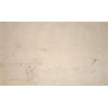 WILLIAM ANDERSON, SCOTTISH, 1757 - 1837, PENCIL SKETCH Marine, inscribed to reverse, unframed. (