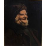 A 20TH CENTURY CONTINENTA SCHOOL PORTRAIT OF A FISHERMAN In a gilt and ebonised frame. (36cm x 40cm)