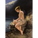 A BERLIN (K.P.M.) PORCELAIN RECTANGULAR PLAQUE, CIRCA 1890 Painted by A.J. White with Psyche after