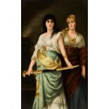 A BERLIN (K.P.M.) PORCELAIN RECTANGULAR PLAQUE, CIRCA 1895 Painted by R. Dittrich with Judith