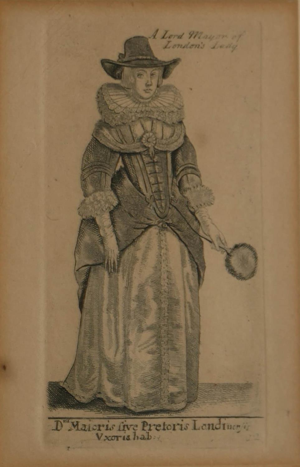 THEATRIUM MULIERUM, A COLLECTION OF 17TH CENTURY BLACK AND WHITE ENGRAVINGS Portraits of maidens