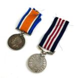 A WWI KING GEORGE V SILVER BRAVERY IN THE FIELD BRITISH WAR MEDAL Together with a silver war