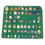 A COLLECTION OF EARLY 20TH BRASS AND ENAMEL HOME GUARD/LAND ARMY BADGES Including On War Service