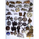 A COLLECTION OF FIFTY EARLY 20TH CENTURY BRITISH ARMY CAP BADGES Including Royal Kings Own, Air